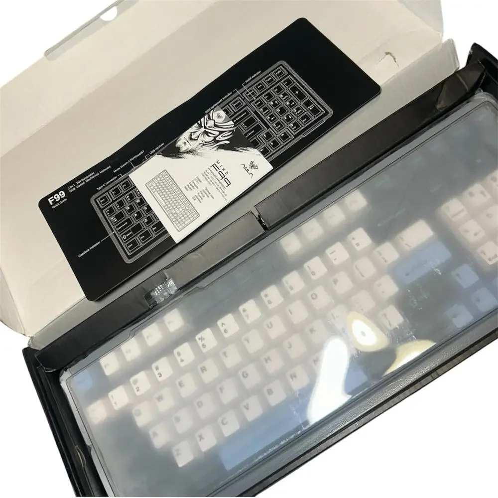 AULA F99 Wireless Mechanical Hot Swappable Keyboard w/ LEOBOG Graywood V3 Switch